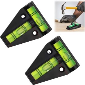 2pcs T-Type Spirit Level, Bubble Leveling Tool, Compact & Accurate Leveller for Caravan, Campervan & Home
