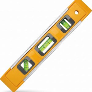 Magnetic Torpedo Level 9 Inch / 230mm, 3 Bubble Vials (45°/90°/180°), Shock-Resistant