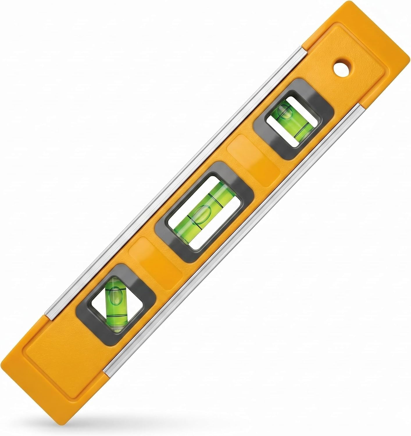 Magnetic Torpedo Level 9 Inch / 230mm, 3 Bubble Vials (45°/90°/180°), Shock-Resistant