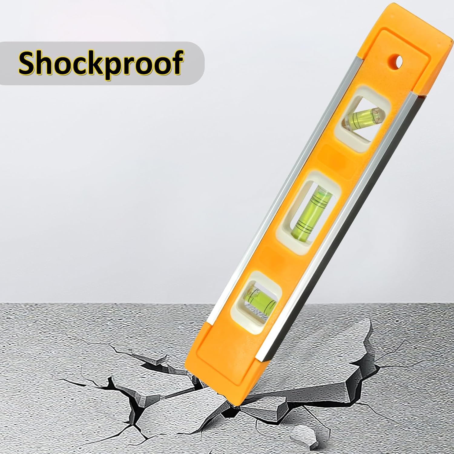 3-Bubble 230mm Shock Proof Torpedo Level, 45°/90°/180° - Image 5
