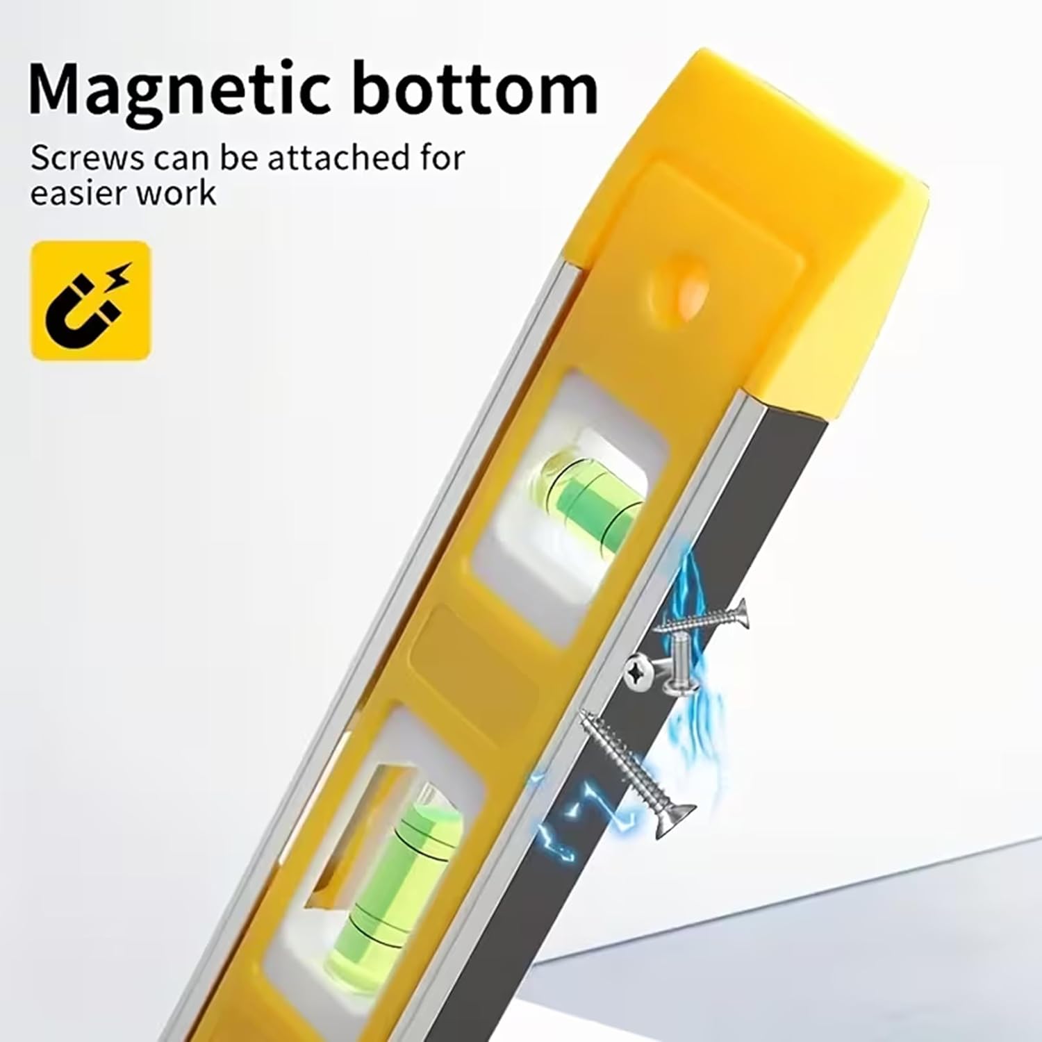 Magnetic Torpedo Level 9 Inch / 230mm, 3 Bubble Vials (45°/90°/180°), Shock-Resistant - Image 5