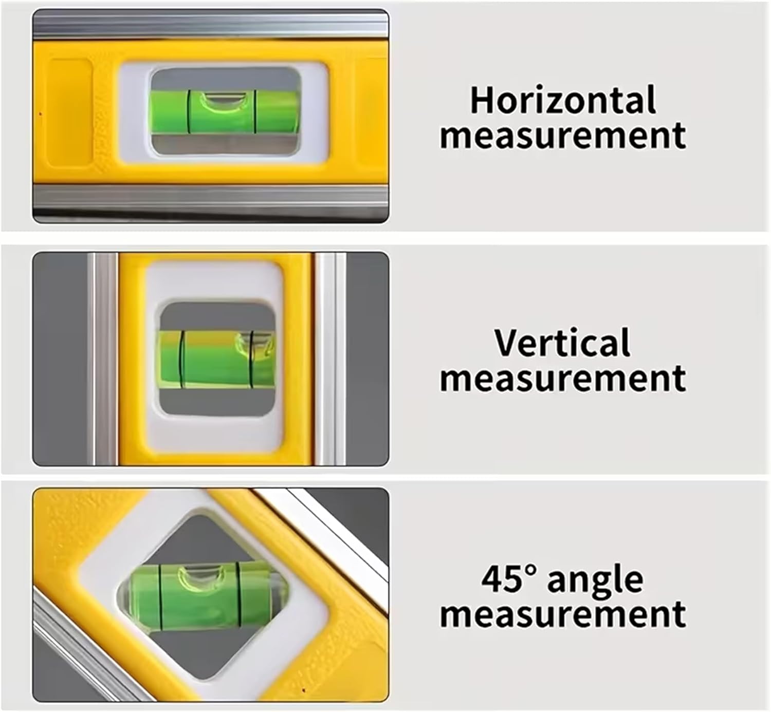 Magnetic Torpedo Level 9 Inch / 230mm, 3 Bubble Vials (45°/90°/180°), Shock-Resistant - Image 2